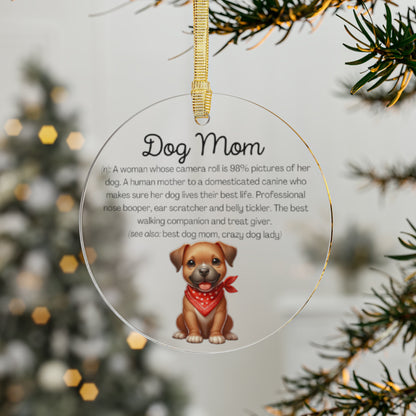Pit Bull Dog Mom Ornament