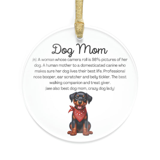 Doberman Dog Mom Ornament