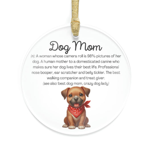 Pit Bull Dog Mom Ornament