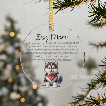 Siberian Husky Dog Mom Ornament