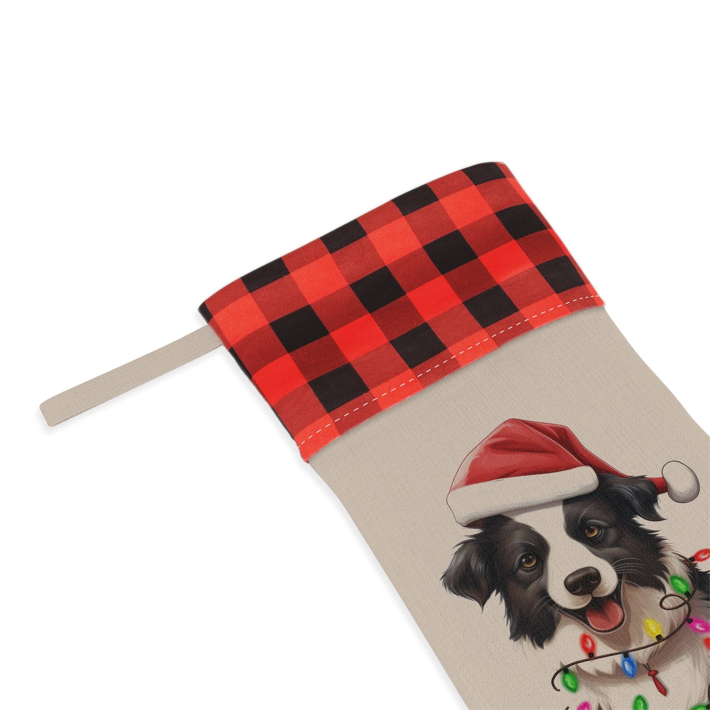 Personalized Border Collie Dog Christmas Stocking