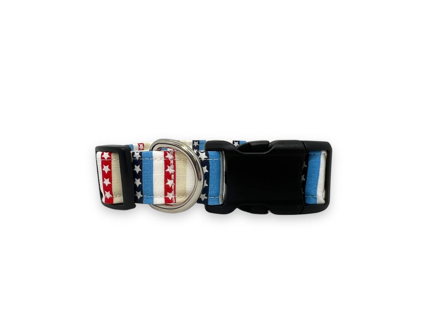 Dog Collar, Patriotic Dog Collar with Embellishment, 4th of July Stars & Stripes Dog Collar, Red White Blue Collar for Dogs, American Flag