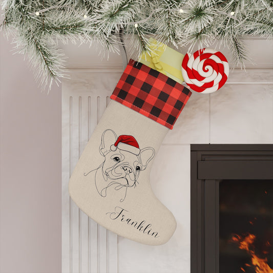 Personalized French Bulldog Christmas Stocking