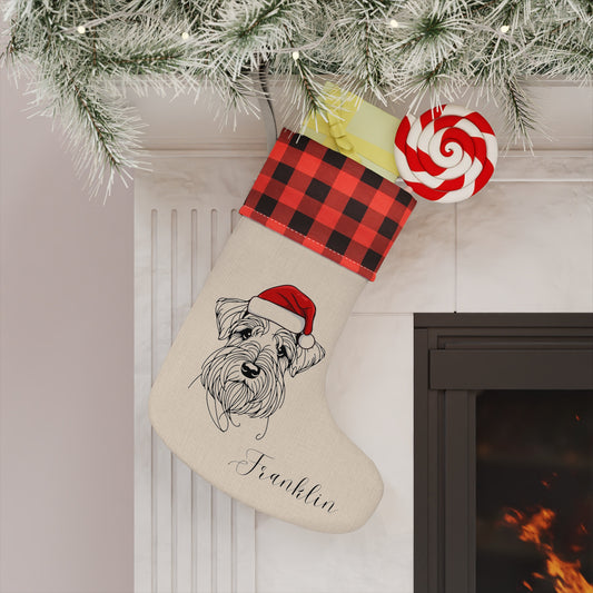 Personalized Schnauzer Dog Christmas Stocking