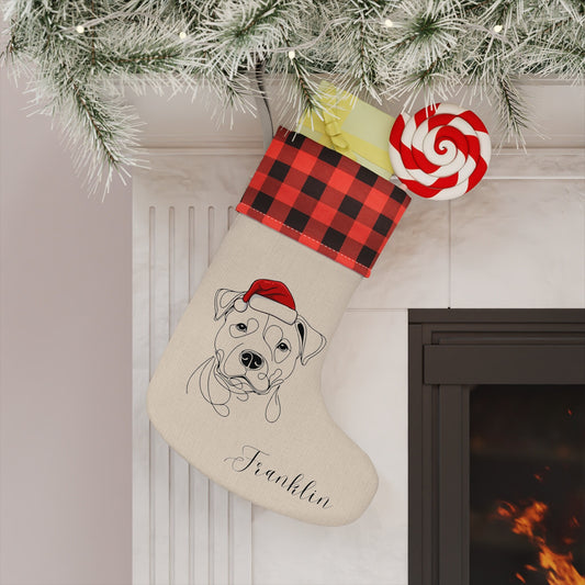 Personalized Staffordshire Bull Terrier Dog Christmas Stocking