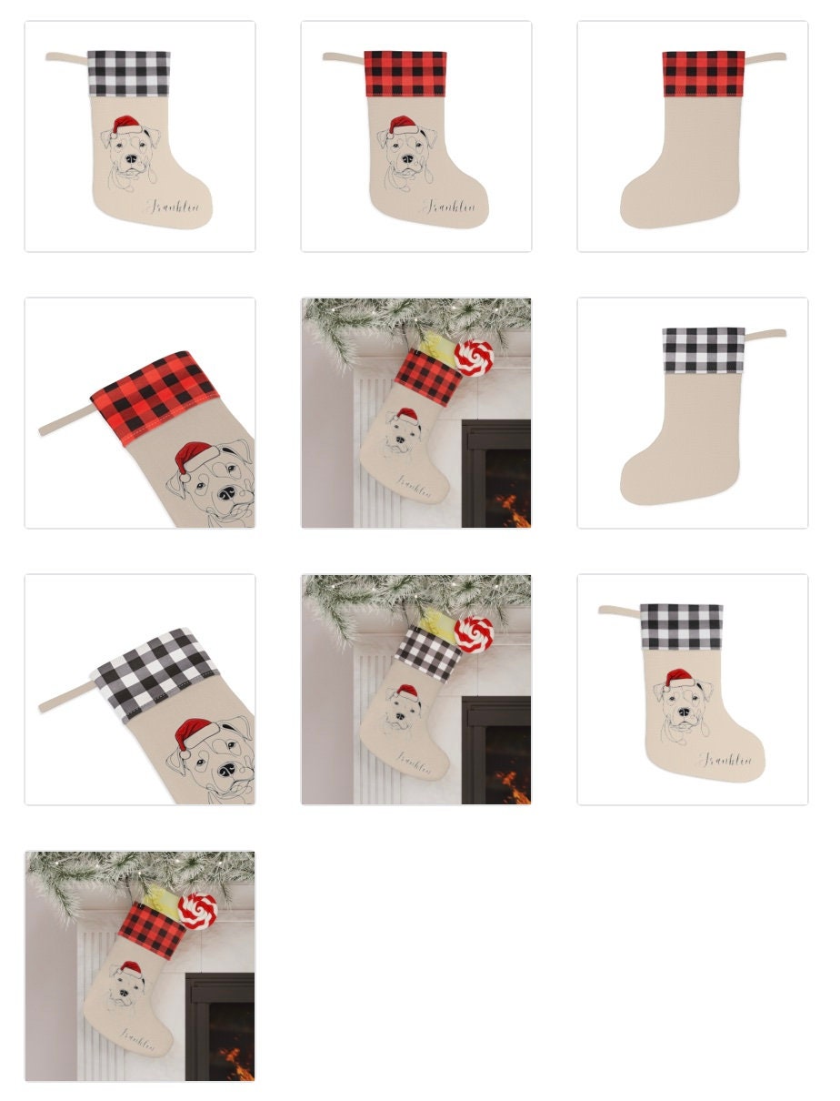 Personalized Staffordshire Bull Terrier Dog Christmas Stocking
