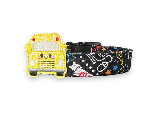 School Chalkboard Dog Collar with Embellishment