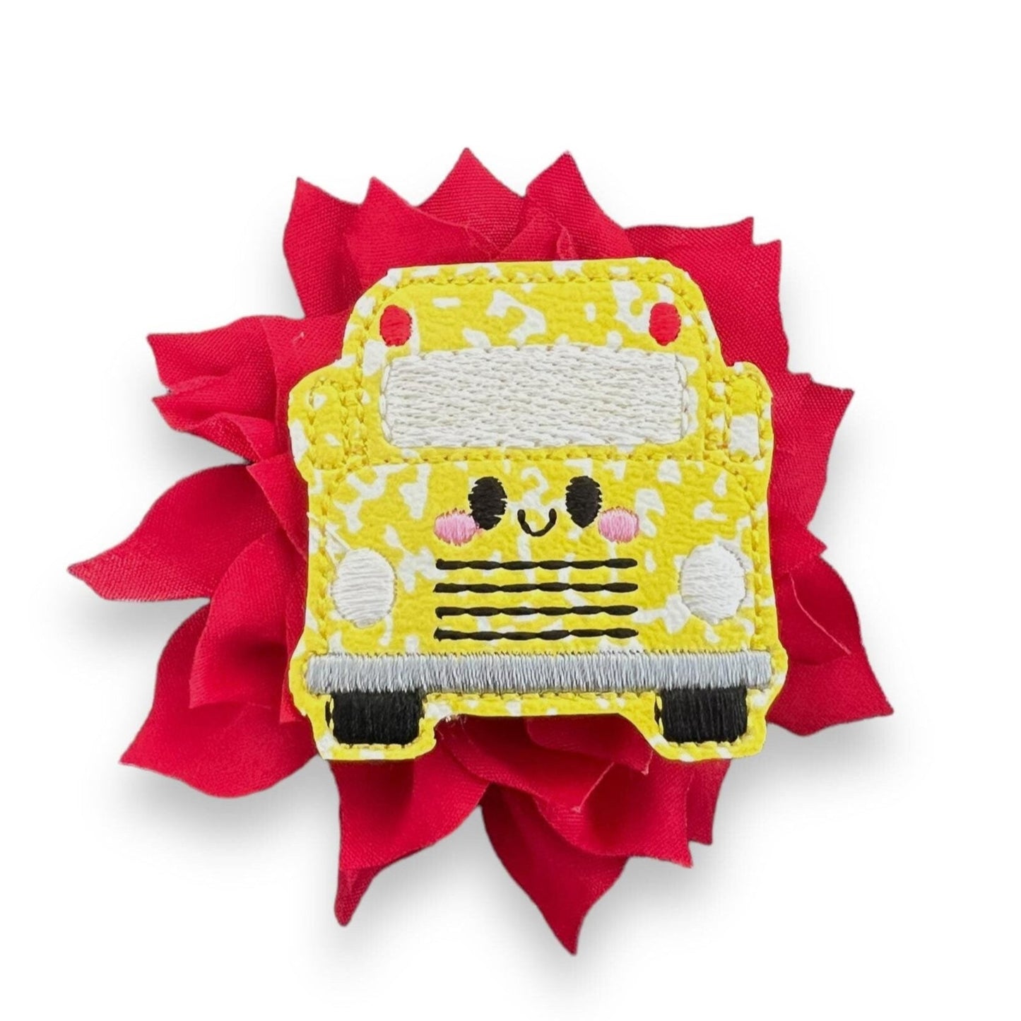 School Bus Embellished Flower