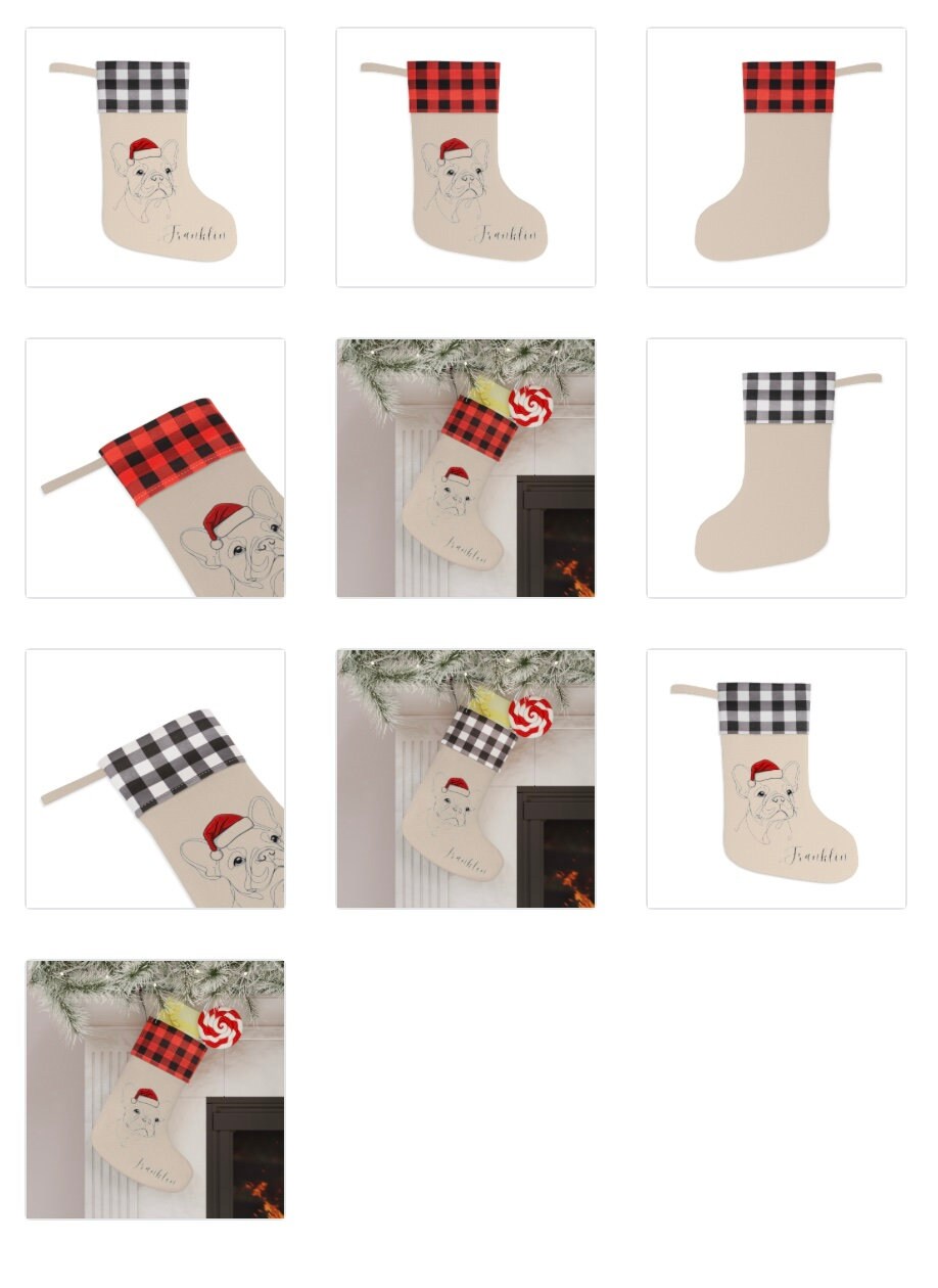 Personalized French Bulldog Christmas Stocking