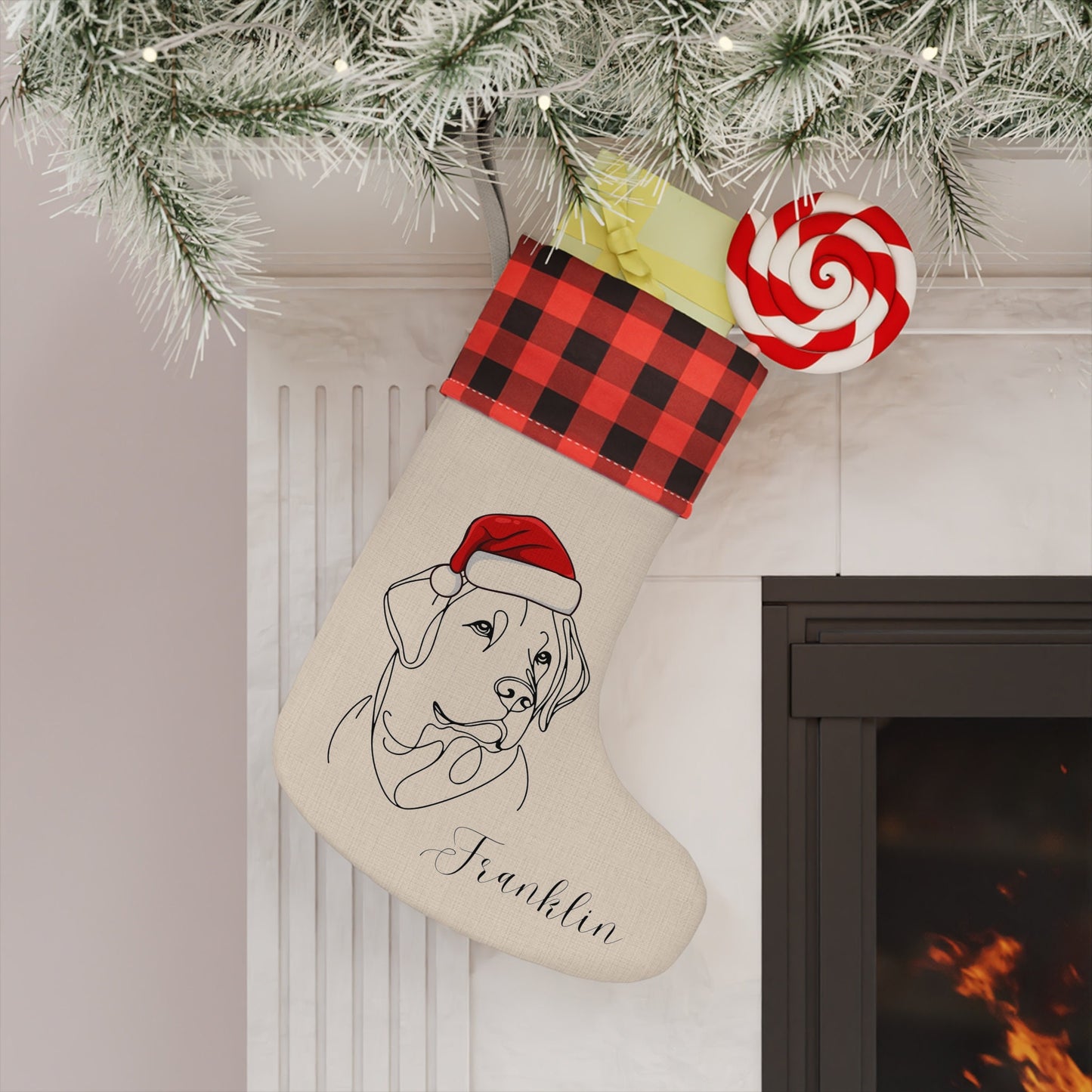 Personalized Labrador Retriever Dog Christmas Stocking