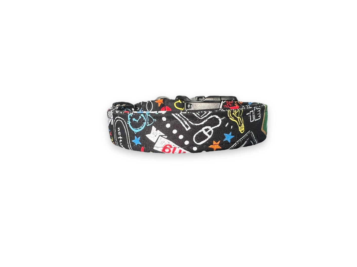 School Chalkboard Dog Collar with Embellishment