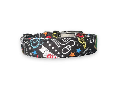 School Chalkboard Dog Collar