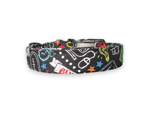 School Chalkboard Dog Collar