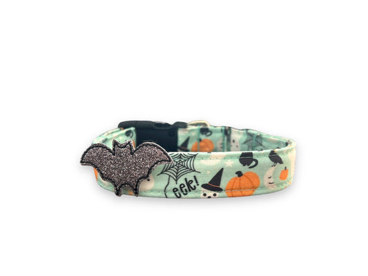 Halloween Dog Collar, Pumpkin Dog Collar with Embellishment, Ghost Dog Collar, Skeleton Dog Collar, Collar for Halloween, Halloween Collar
