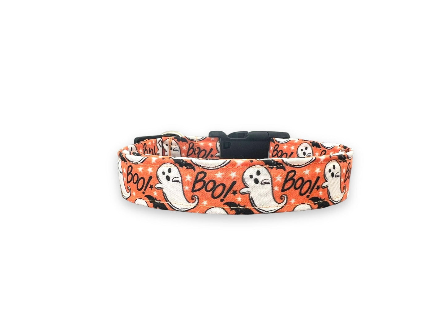 Halloween Dog Collar, Ghost Dog Collar with Flower, Bat Dog Collar, Collar for Halloween, Halloween Collar