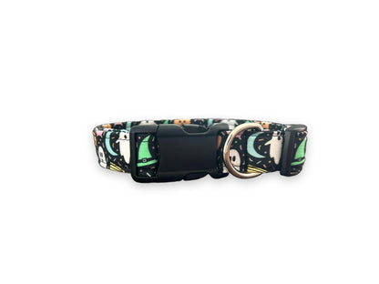 Halloween Dog Collar, Pastel Halloween Dog Collar with Embellishment, Bat Dog Collar, Collar for Halloween, Halloween Collar, Pastel Collar