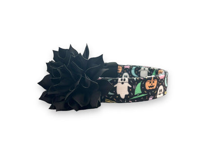 Halloween Dog Collar, Pastel Halloween Dog Collar with Collar Flower, Bat Dog Collar, Collar for Halloween, Halloween Collar, Pastel Collar