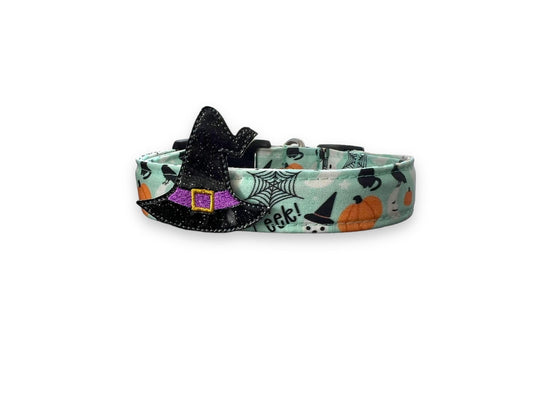Halloween Dog Collar, Pumpkin Dog Collar with Embellishment, Ghost Dog Collar, Skeleton Dog Collar, Collar for Halloween, Halloween Collar
