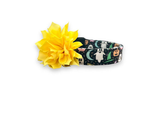 Halloween Dog Collar, Pastel Halloween Dog Collar with Collar Flower, Bat Dog Collar, Collar for Halloween, Halloween Collar, Pastel Collar