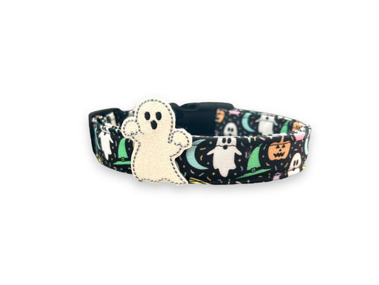 Halloween Dog Collar, Pastel Halloween Dog Collar with Embellishment, Bat Dog Collar, Collar for Halloween, Halloween Collar, Pastel Collar