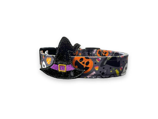 Halloween Dog Collar, Pumpkin Dog with Embellishment, Ghost Dog Collar, Jack O Lantern Dog Collar, Collar for Halloween, Halloween Collar