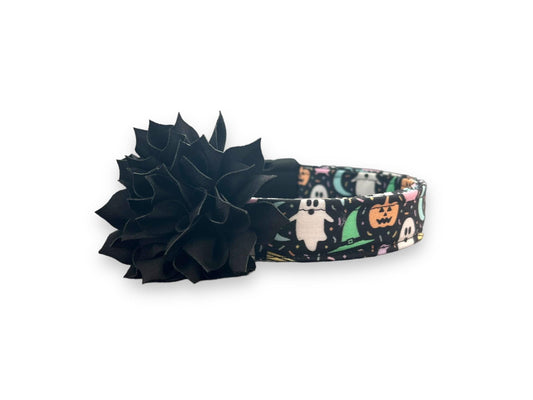Halloween Dog Collar, Pastel Halloween Dog Collar with Collar Flower, Bat Dog Collar, Collar for Halloween, Halloween Collar, Pastel Collar