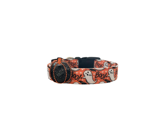 Halloween Dog Collar, Ghost Dog Collar with Embellishment, Bat Dog Collar, Collar for Halloween, Halloween Collar