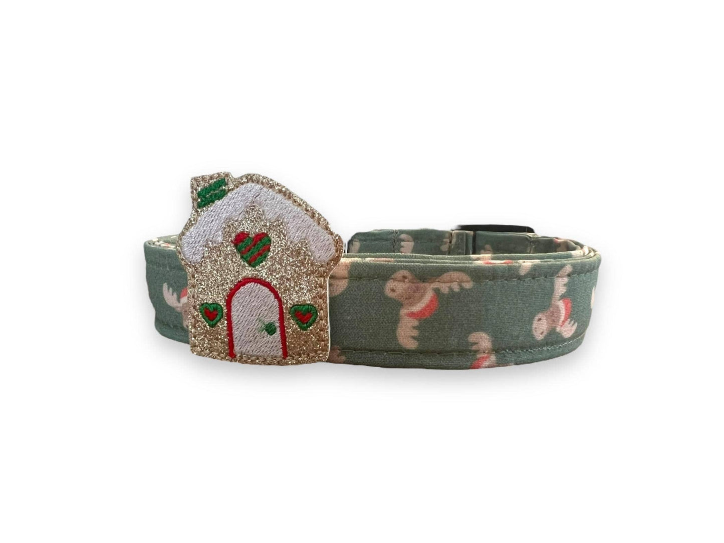 Christmas Moose Dog Collar with Embellishment