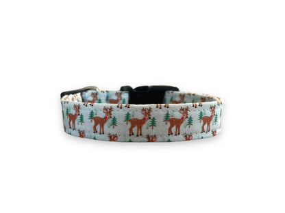 Christmas Dog Collar, Reindeer Dog Collar, Winter Dog Collar, Winter Reindeer Dog Collar, Christmas Reindeer Dog Collar, Woodland Dog Collar