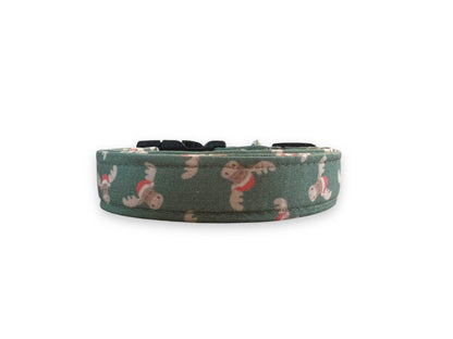 Christmas Moose Dog Collar with Embellishment