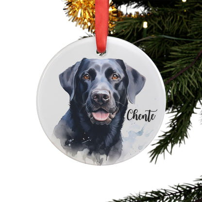 Personalized Black Lab Christmas Ornament, Christmas Gift for Lab Mom, Dog Lover, Dog Lover Gift, Labrador Retriever Ornament, Black Lab