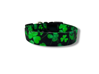 St. Patrick's Day Shamrock Dog Collar with Embellishment