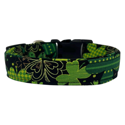 St. Patrick's Day Shamrock Dog Collar with Embellishment