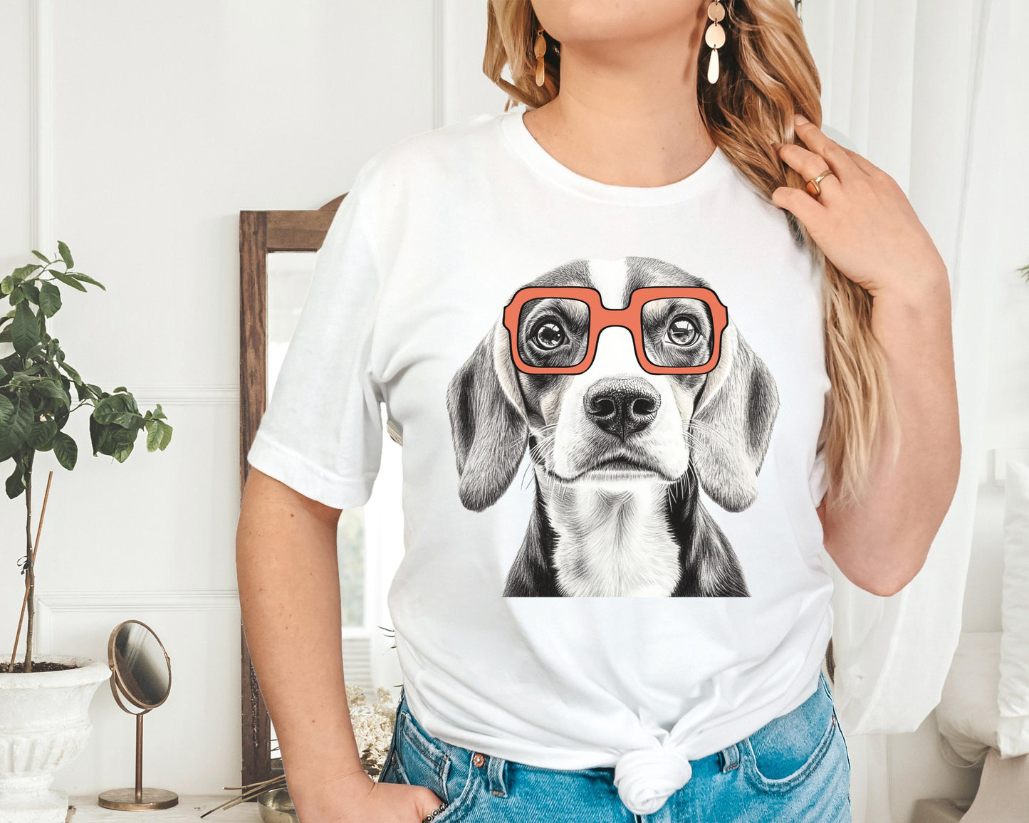 Beagle in Glasses Shirt