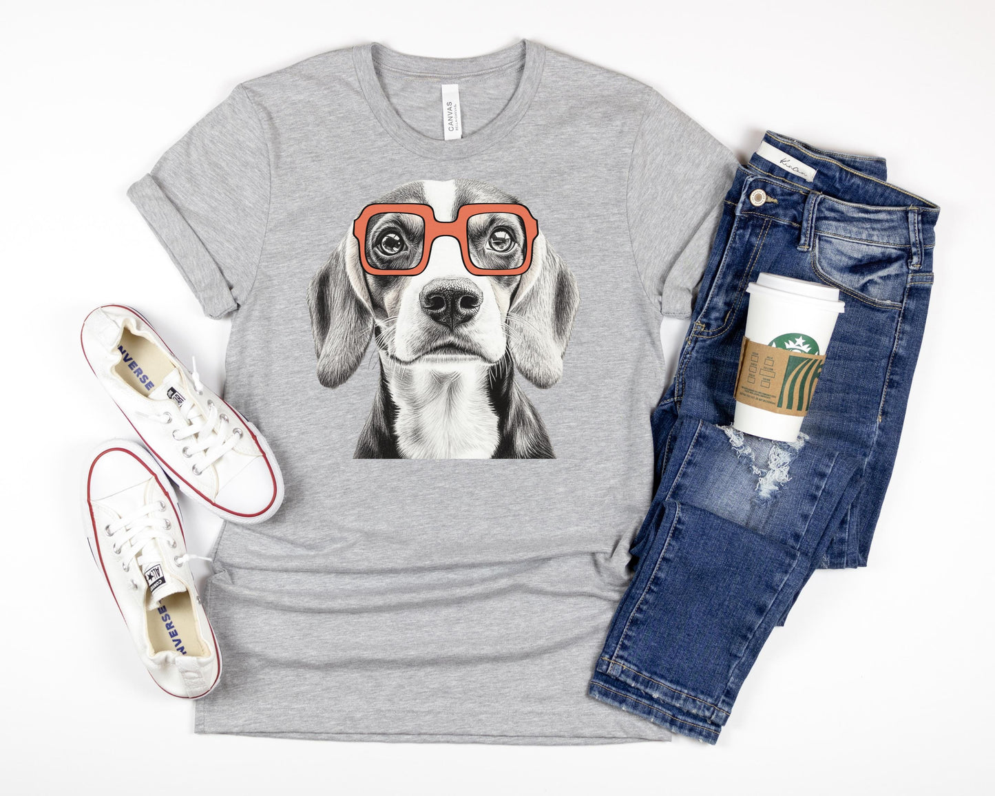 Beagle in Glasses Shirt