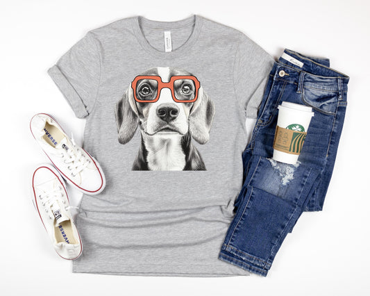 Beagle in Glasses Shirt