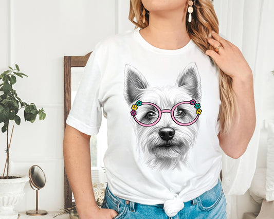 Westie in Glasses Shirt