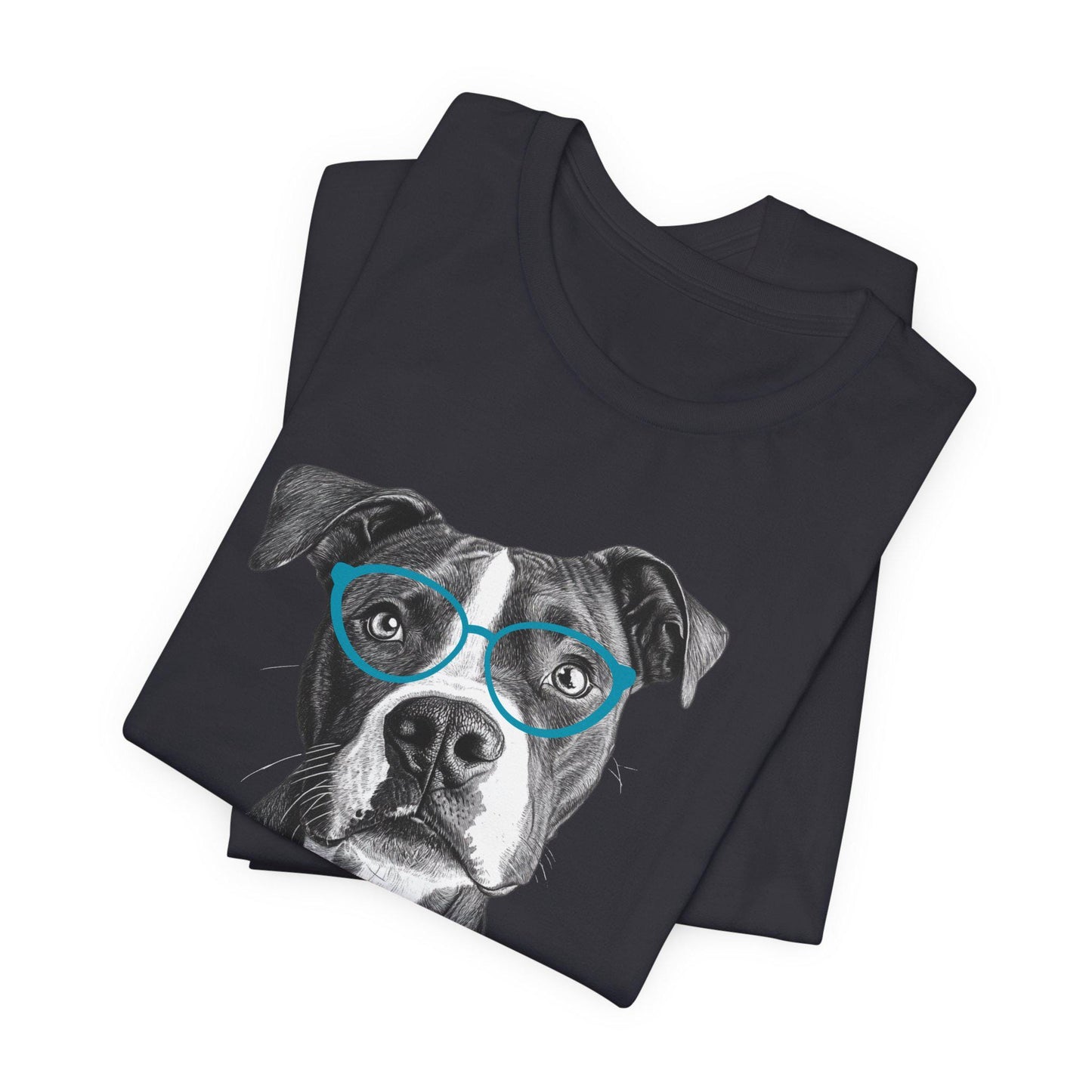 Pit Bull in Glasses Shirt