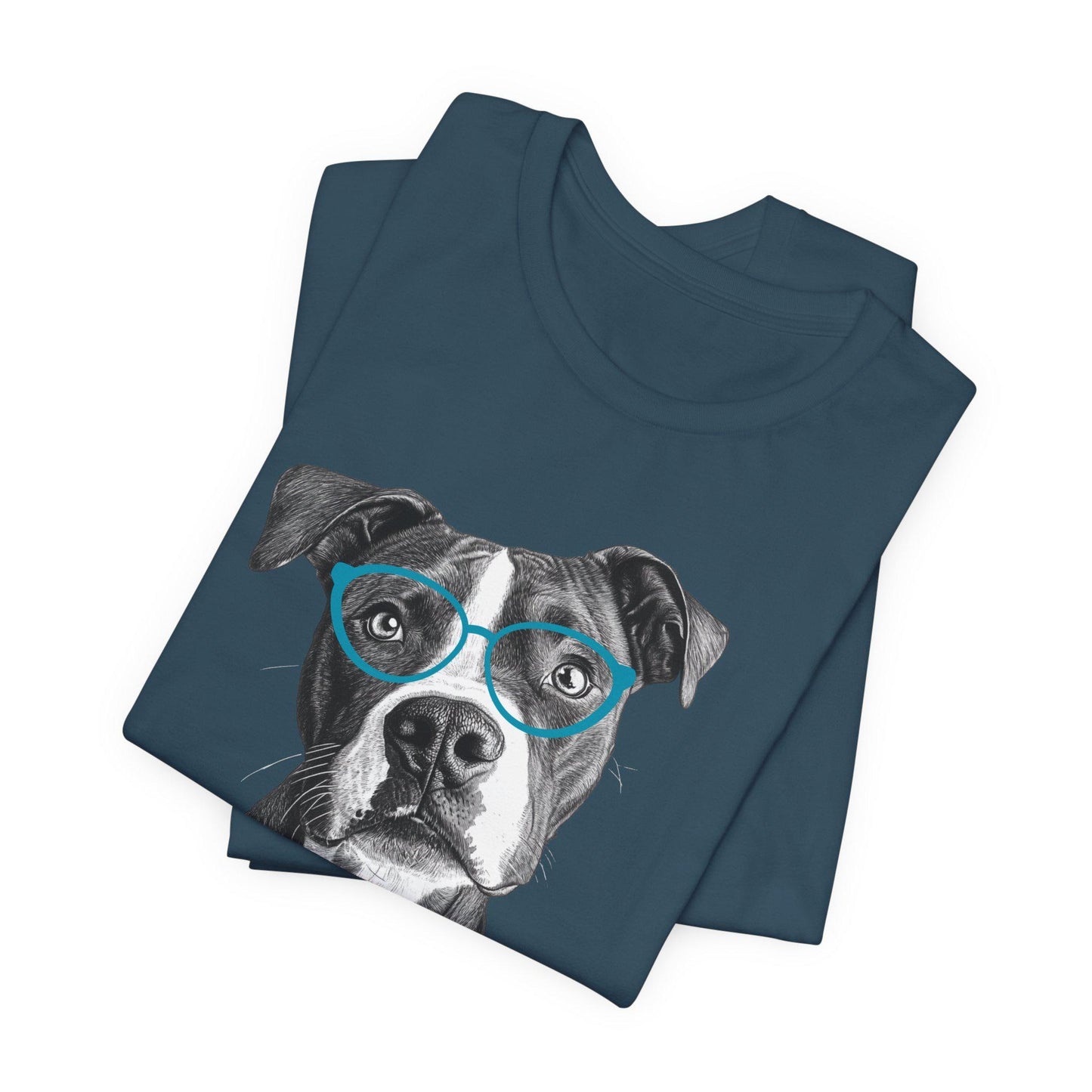 Pit Bull in Glasses Shirt