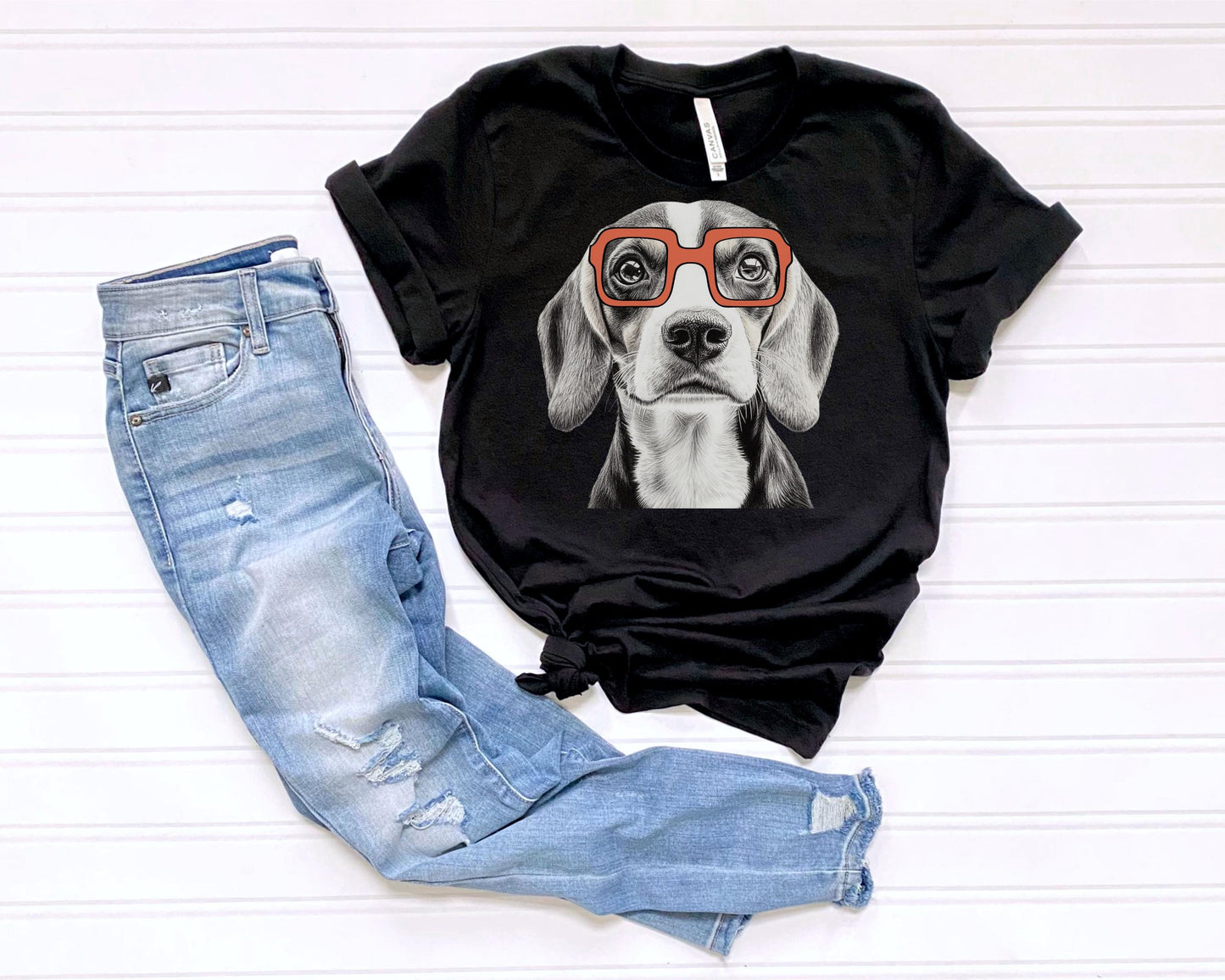 Beagle in Glasses Shirt