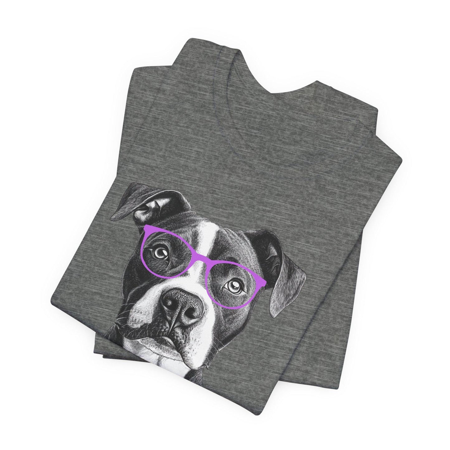 Pit Bull In Glasses Shirt