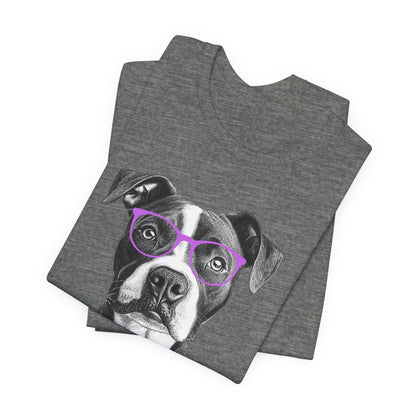 Pit Bull In Glasses Shirt
