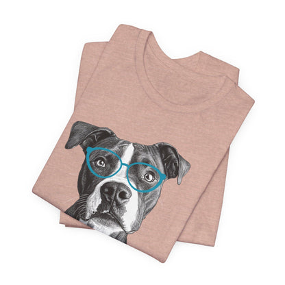 Pit Bull in Glasses Shirt