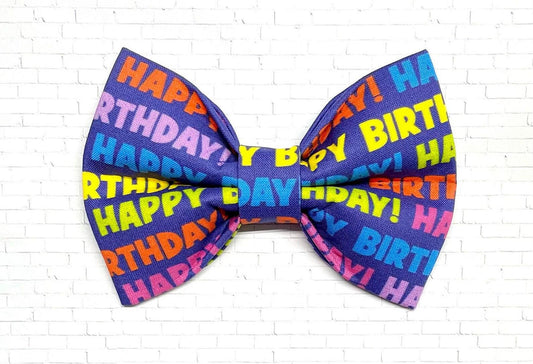 Dog Bow Tie, Bow Tie for Dog, Happy Birthday Dog Bow Tie, Doggie Bow Tie, Dog Bow Tie, Dog Birthday Accessory, Dog Birthday Bow