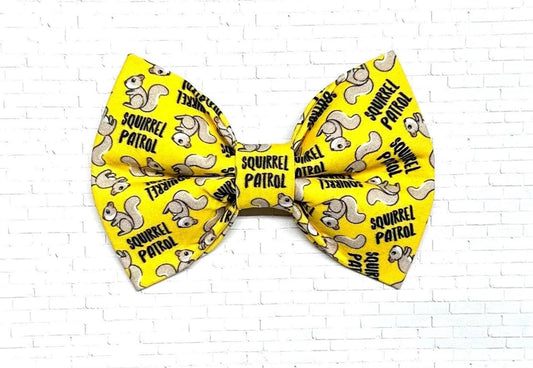 Dog Bow Tie, Bow Tie for Dog, Squirrel Dog Bow Tie, Doggie Bow Tie, Dog Bow Tie, Dog Collar Accessory, Squirrel Patrol Bow Tie
