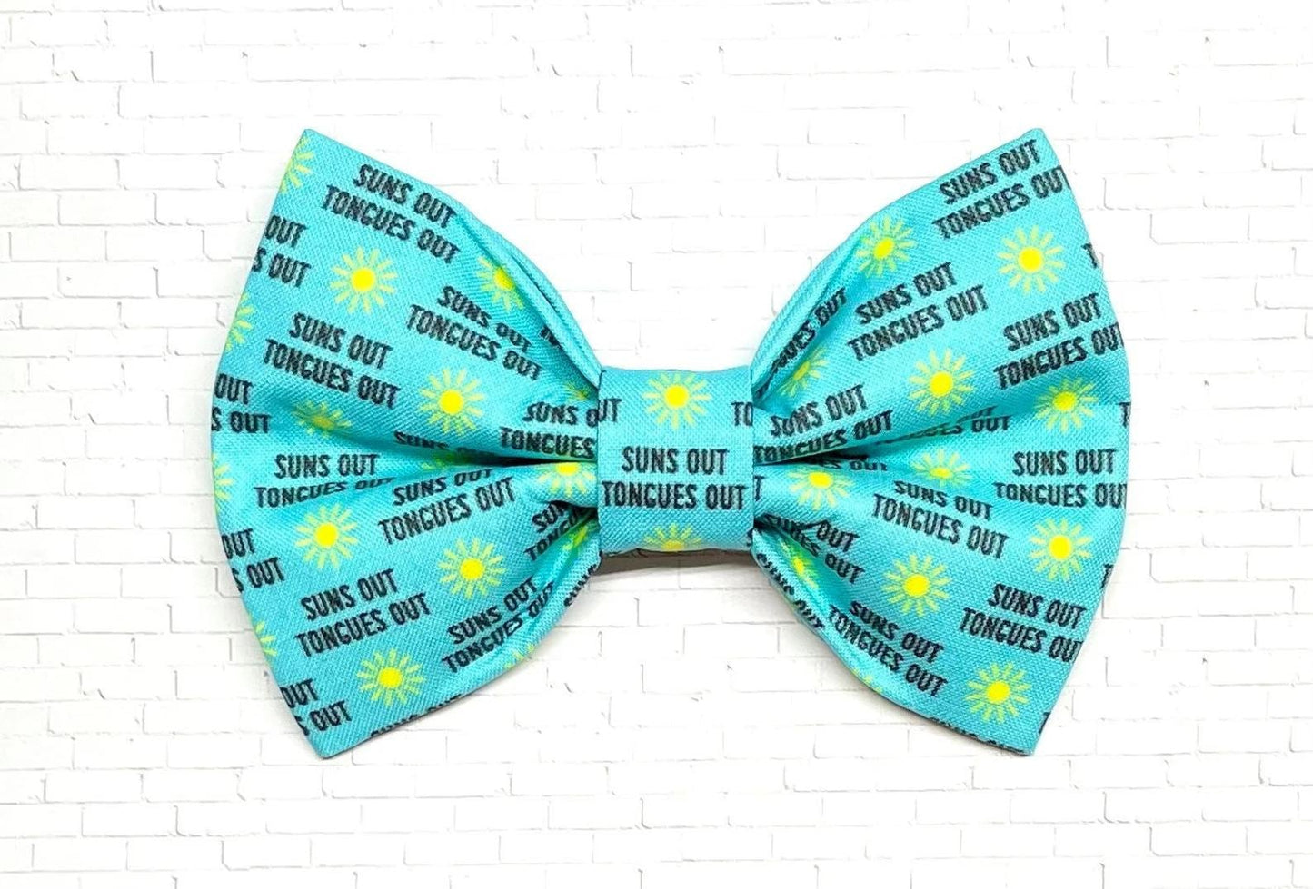 Dog Bow Tie, Bow Tie for Dog, Suns Out, Tongues Out Dog Bow Tie, Doggie Bow Tie, Blue Dog Bow Tie, Dog Collar Accessory, Funny Bow Tie