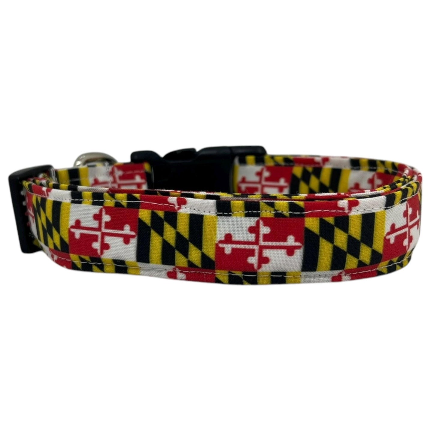 Maryland Flag Dog Collar with Flower