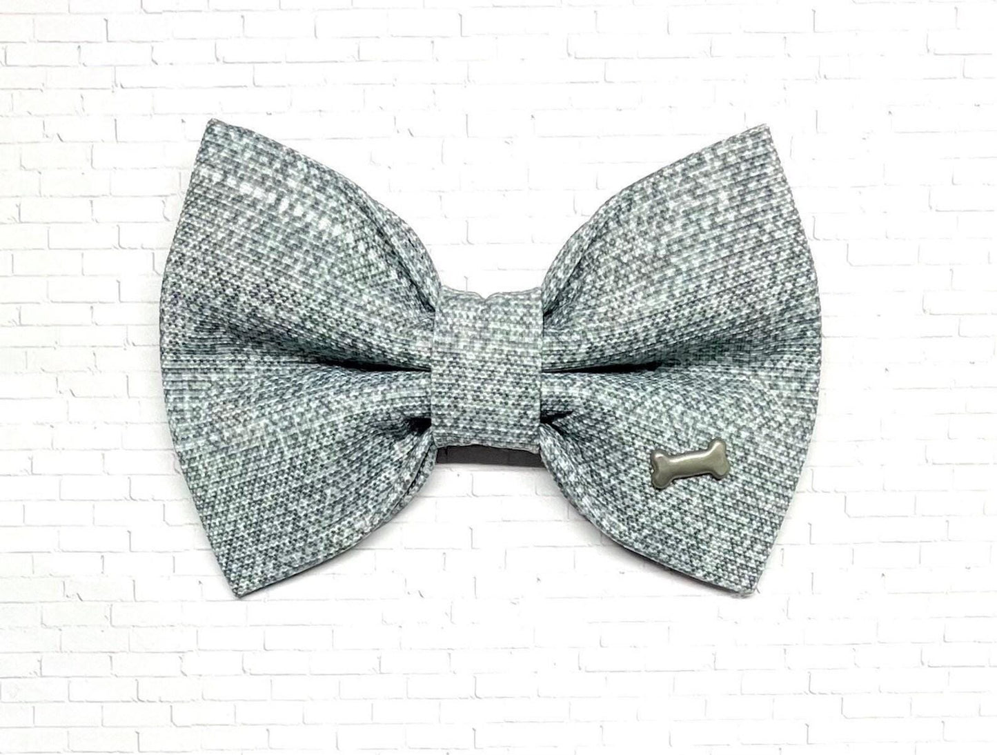Dog Bow Tie, Bow Tie for Dog, Gray Dog Bow Tie, Doggie Bow Tie, Dog Bow Tie, Dog Accessory,  Puppy Bow Tie