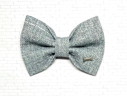 Dog Bow Tie, Bow Tie for Dog, Gray Dog Bow Tie, Doggie Bow Tie, Dog Bow Tie, Dog Accessory,  Puppy Bow Tie