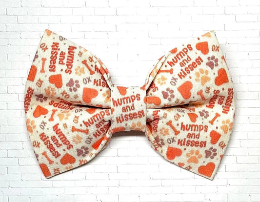 Dog Bow Tie, Bow Tie for Dog, Humps & Kisses Dog Bow Tie, Doggie Bow Tie, Dog Bow Tie, Dog Collar Accessory, Funny Dog Bow Tie